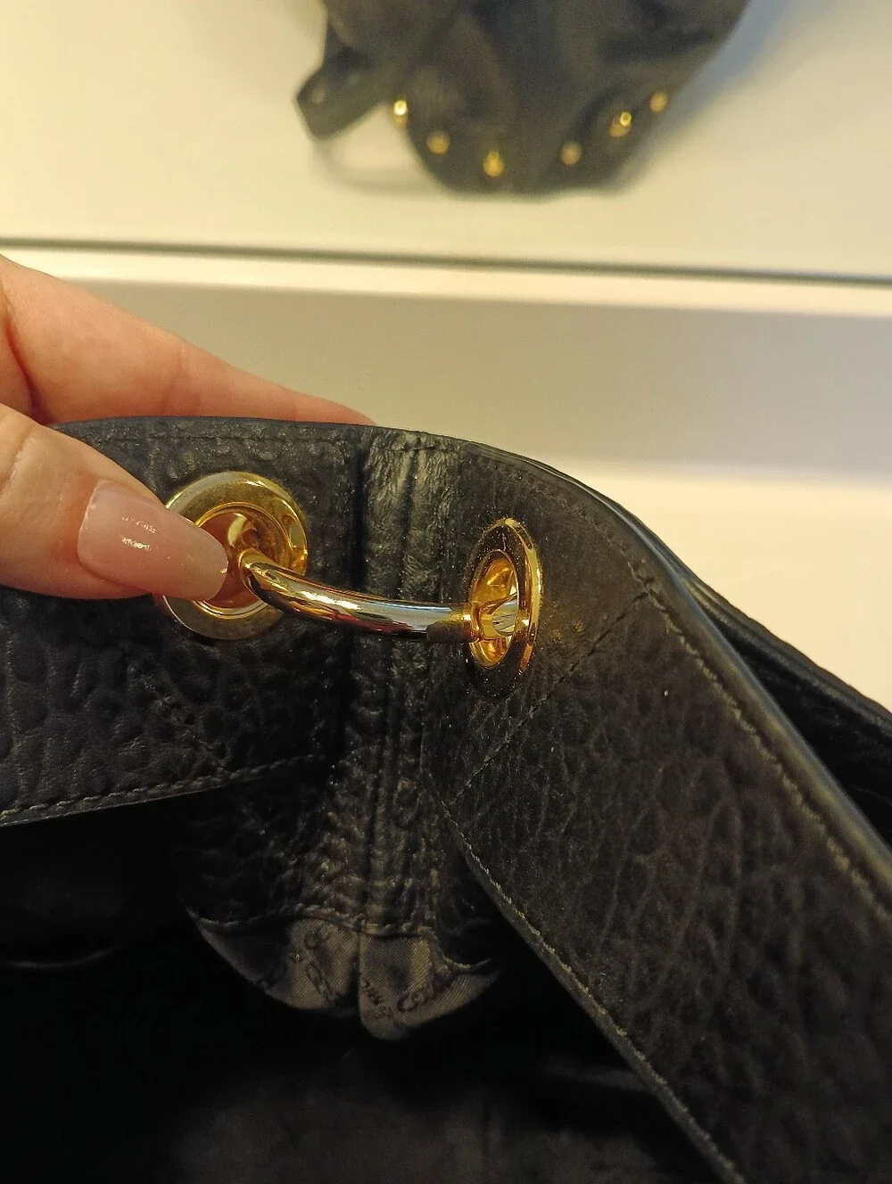 Michael Kors Uptown Astor Black Studded Leather Hobo Bag NWOT